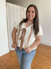 Load image into Gallery viewer, PREORDER: Tied Up In A Bow Textured Blouse