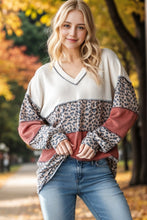 Load image into Gallery viewer, Heimish Color Block Long Sleeve Exposed Seam Top