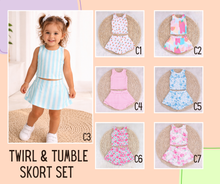 Load image into Gallery viewer, PREORDER: The Twirl & Tumble Skort Set 6.15.26