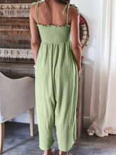 Load image into Gallery viewer, Full Size Smocked Spaghetti Strap Wide Leg Jumpsuit