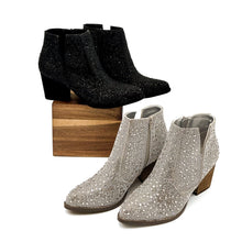 Load image into Gallery viewer, Shine Star Rhinestone Bootie in Silver