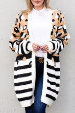 Load image into Gallery viewer, Striped Open Front Longline Cardigan