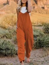 Load image into Gallery viewer, Full Size Sleeveless V-Neck Pocketed Jumpsuit