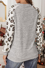 Load image into Gallery viewer, Leopard Graphic Round Neck Long Sleeve T-Shirt