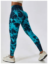 Load image into Gallery viewer, Tie Dye Wide Waistband Active Leggings
