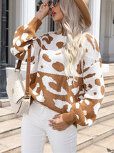 Load image into Gallery viewer, Leopard Drop Shoulder Sweater