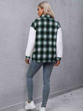 Load image into Gallery viewer, Plaid Collared Neck Button Down Jacket