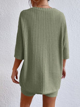 Load image into Gallery viewer, Ribbed Round Neck Top and Shorts Set