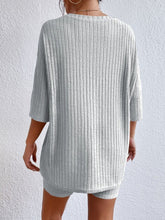 Load image into Gallery viewer, Ribbed Round Neck Top and Shorts Set