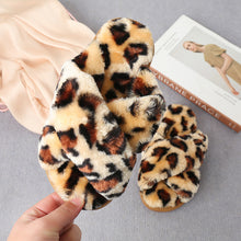 Load image into Gallery viewer, Faux Fur Crisscross Strap Slippers