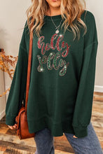 Load image into Gallery viewer, HOLLY JOLLY Sequin Round Neck Sweatshirt