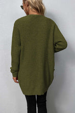 Load image into Gallery viewer, Rib-Knit Open Front Pocketed Cardigan