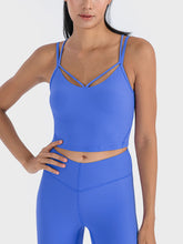 Load image into Gallery viewer, Double Strap Ribbed Sports Cami