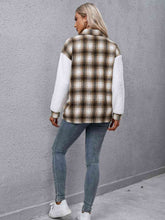 Load image into Gallery viewer, Plaid Collared Neck Button Down Jacket
