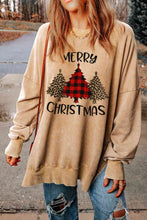 Load image into Gallery viewer, MERRY CHRISTMAS Graphic Slit Drop Shoulder Sweatshirt