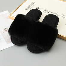 Load image into Gallery viewer, Faux Fur Open Toe Slippers