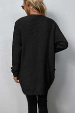 Load image into Gallery viewer, Rib-Knit Open Front Pocketed Cardigan