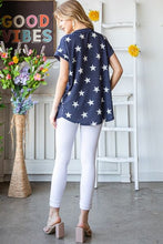 Load image into Gallery viewer, Heimish Full Size Star Print V-Neck Short Sleeve T-Shirt