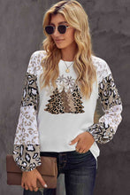 Load image into Gallery viewer, Leopard Round Neck Dropped Shoulder Sweatshirt