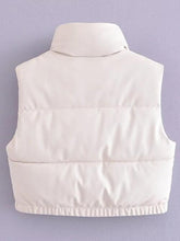Load image into Gallery viewer, PU Leather Zip Up Drawstring Vest
