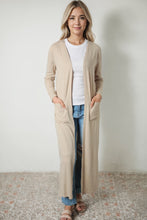 Load image into Gallery viewer, Long Sleeve Slit Cardigan with Pocket