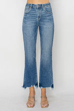Load image into Gallery viewer, RISEN High Waist Raw Hem Flare Jeans