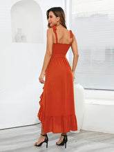 Load image into Gallery viewer, Ruffled Smocked Tied Cami Dress