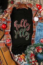 Load image into Gallery viewer, Sequin Letter Graphic Short Sleeve T-Shirt