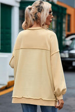 Load image into Gallery viewer, Buttoned Dropped Shoulder Sweatshirt