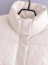 Load image into Gallery viewer, PU Leather Zip Up Drawstring Vest