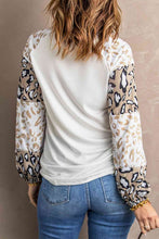 Load image into Gallery viewer, Leopard Round Neck Dropped Shoulder Sweatshirt
