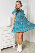 Load image into Gallery viewer, Double Take Short Flounce Sleeve Tiered Dress