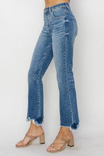 Load image into Gallery viewer, RISEN High Waist Raw Hem Flare Jeans