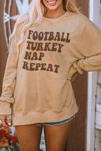 Load image into Gallery viewer, Letter Graphic Drop Shoulder Long Sleeve Slit Sweatshirt