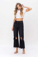 Load image into Gallery viewer, Vervet by Flying Monkey Vintage Ultra High Waist Distressed Crop Flare Jeans