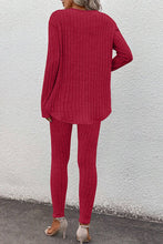 Load image into Gallery viewer, Basic Bae Full Size Notched Long Sleeve Top and Pants Set