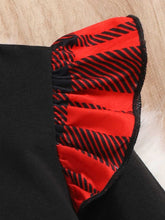 Load image into Gallery viewer, Graphic Top and Plaid Flare Pants Set