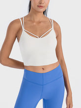 Load image into Gallery viewer, Double Strap Ribbed Sports Cami