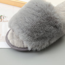 Load image into Gallery viewer, Faux Fur Open Toe Slippers