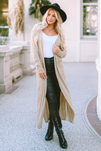 Load image into Gallery viewer, Long Sleeve Slit Cardigan with Pocket