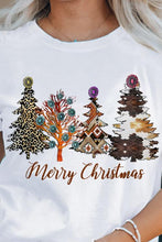 Load image into Gallery viewer, Christmas Tree Graphic Short Sleeve T-Shirt