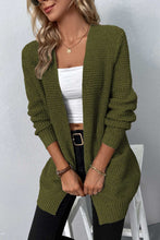 Load image into Gallery viewer, Rib-Knit Open Front Pocketed Cardigan
