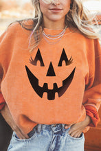 Load image into Gallery viewer, Round Neck Dropped Shoulder Jack-O'-Lantern Graphic Sweatshirt