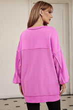 Load image into Gallery viewer, Buttoned Dropped Shoulder Sweatshirt