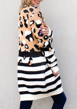 Load image into Gallery viewer, Striped Open Front Longline Cardigan