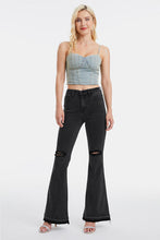 Load image into Gallery viewer, BAYEAS Full Size High Waist Distressed Raw Hem Flare Jeans