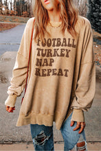 Load image into Gallery viewer, Letter Graphic Drop Shoulder Long Sleeve Slit Sweatshirt
