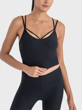 Load image into Gallery viewer, Double Strap Ribbed Sports Cami