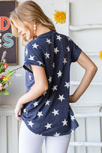 Load image into Gallery viewer, Heimish Full Size Star Print V-Neck Short Sleeve T-Shirt