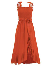 Load image into Gallery viewer, Ruffled Smocked Tied Cami Dress